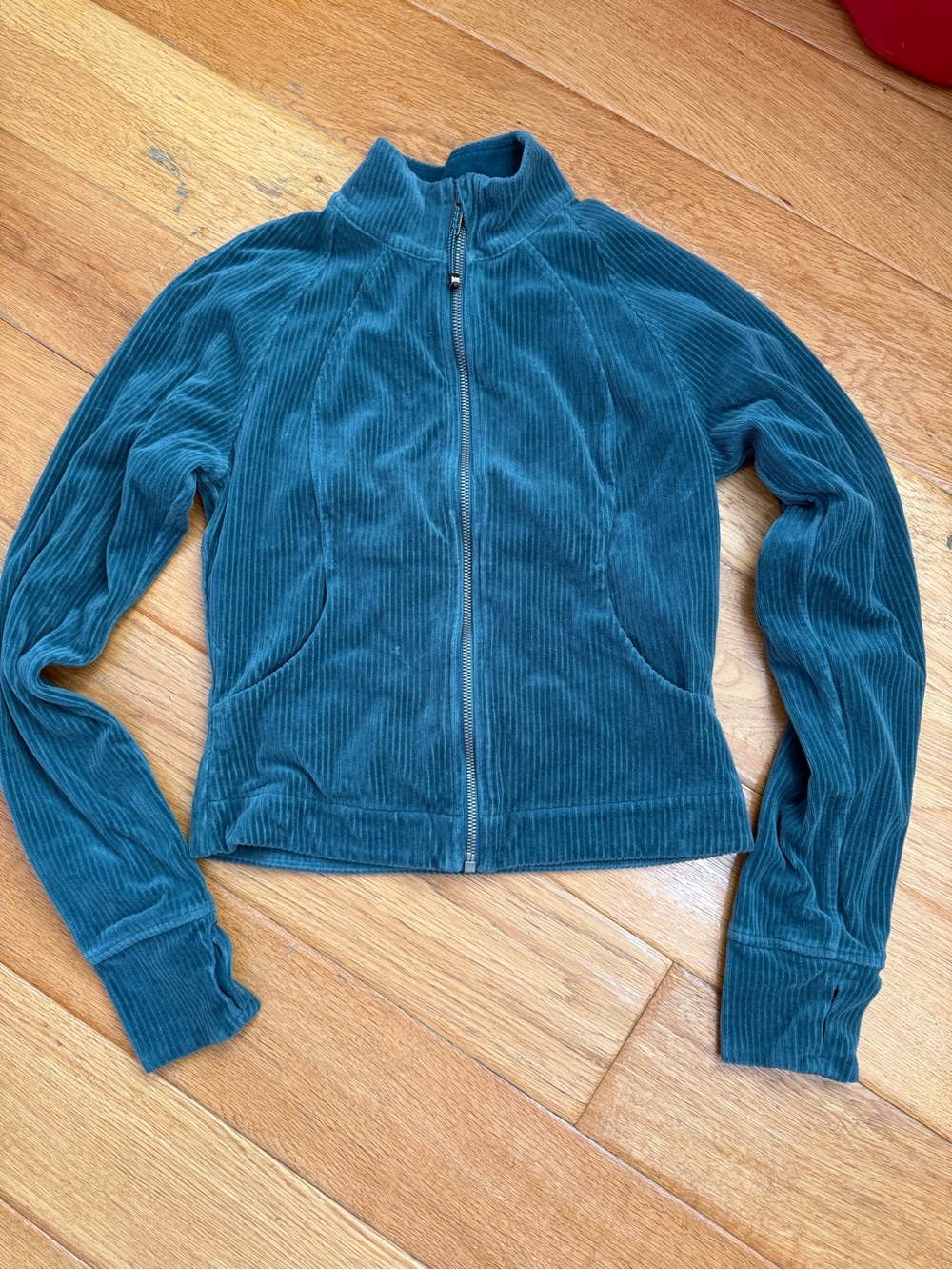 Lululemon Teal Corduroy Zip-Up Jacket